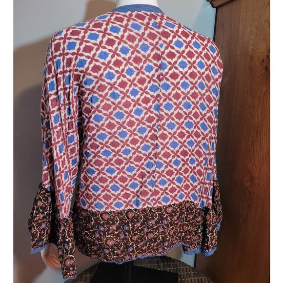 Anthropologie Nalini Kimono Cardigan Boho Floral One Size Loungewear Indie Batik - Picture 5 of 10